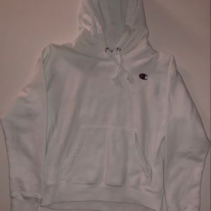medium unisex white champion hoodie
